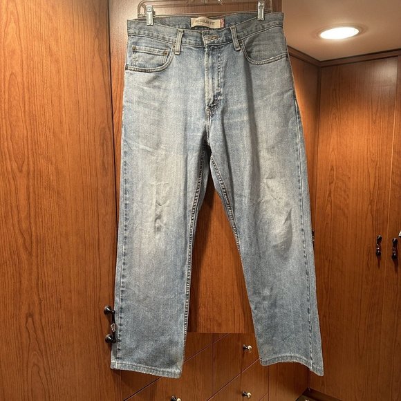 Vintage Levis 505 Regular Fit Jeans 33x32 27.5" Distressed Red Tab - Picture 2 of 16